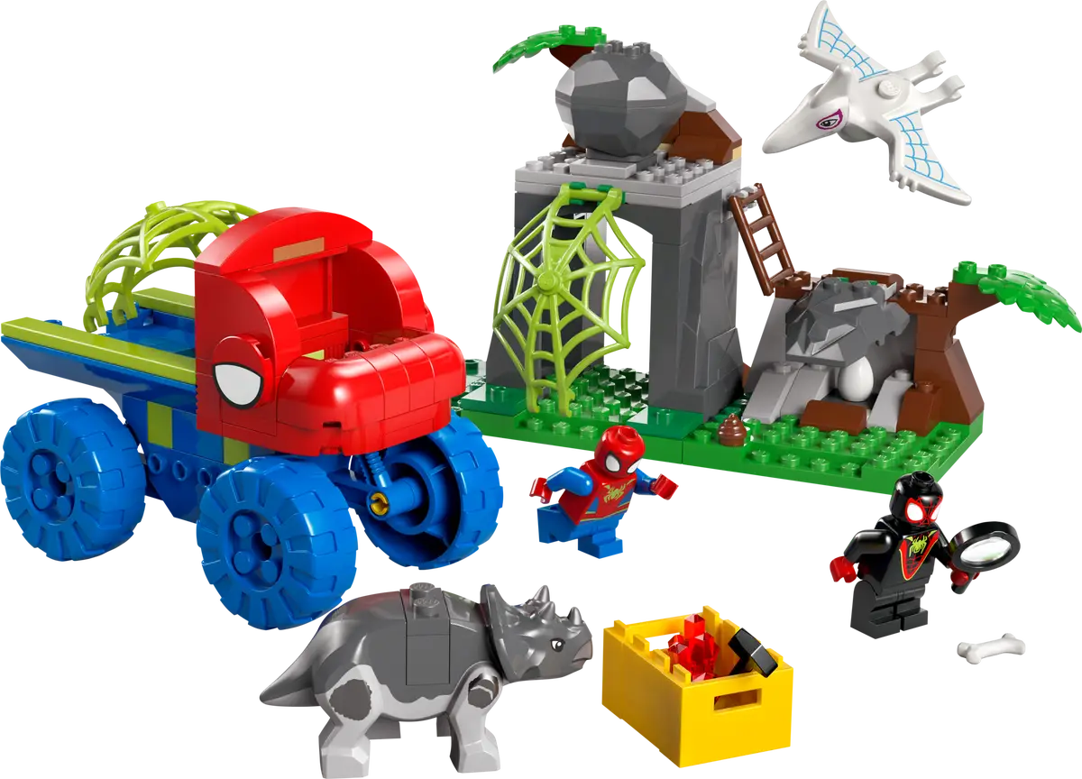 LEGO 11199 Salvarea cu Dino Crawler-ul Echipei Spidey: O Aventură Marvel cu Dinozauri