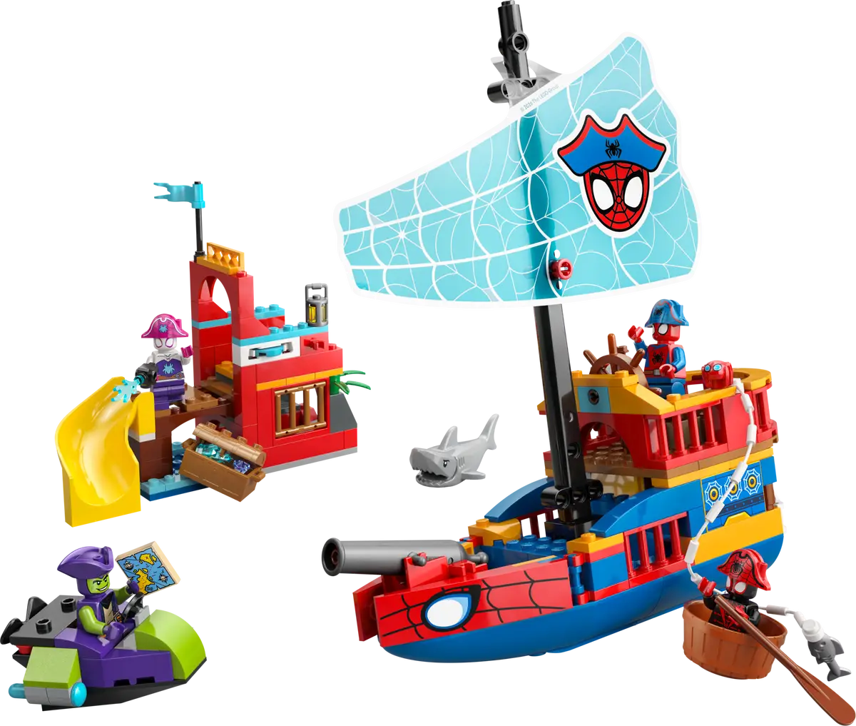 LEGO 11208 Nava de Pirați a Echipei Spidey: O Aventură pe Mări pentru Micii Constructori