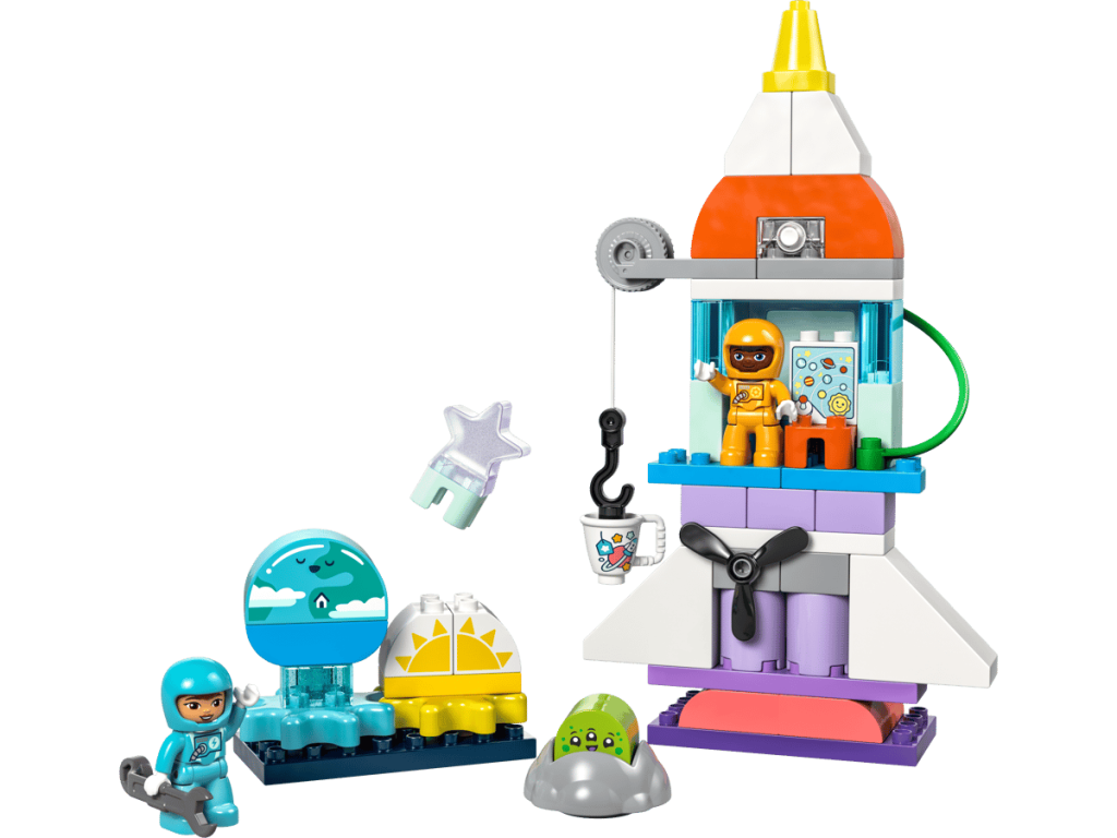 LEGO Duplo 10422 Aventura cu Naveta Spațială 3 în 1: O Călătorie Interstelară pentru Preșcolari