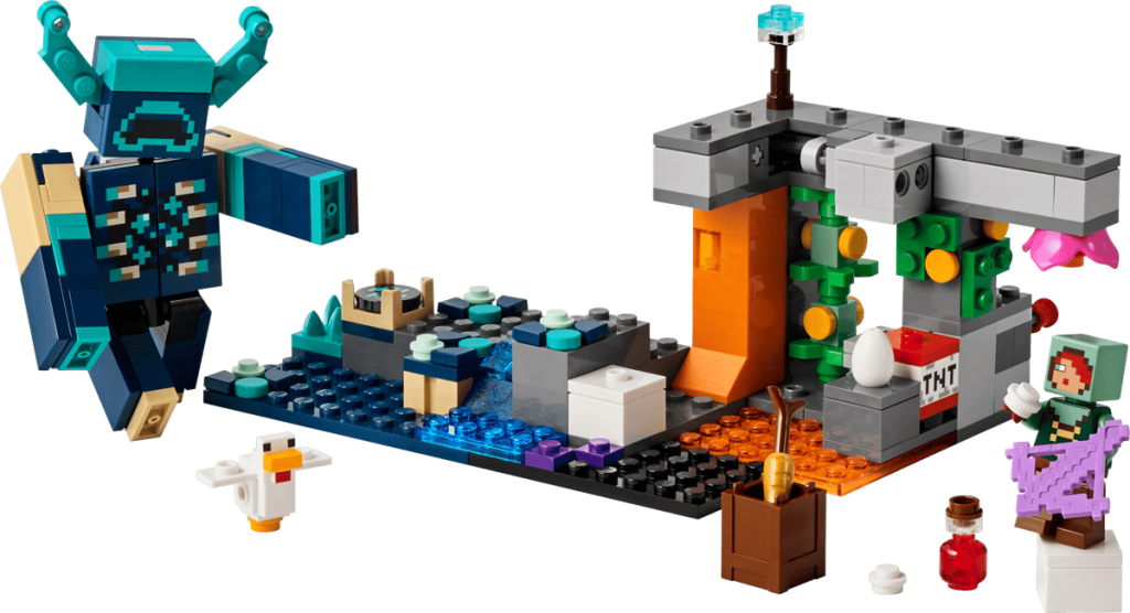 Recenzie LEGO Minecraft 21274 The Warden Encounter: Strategie și groază în Deep Dark