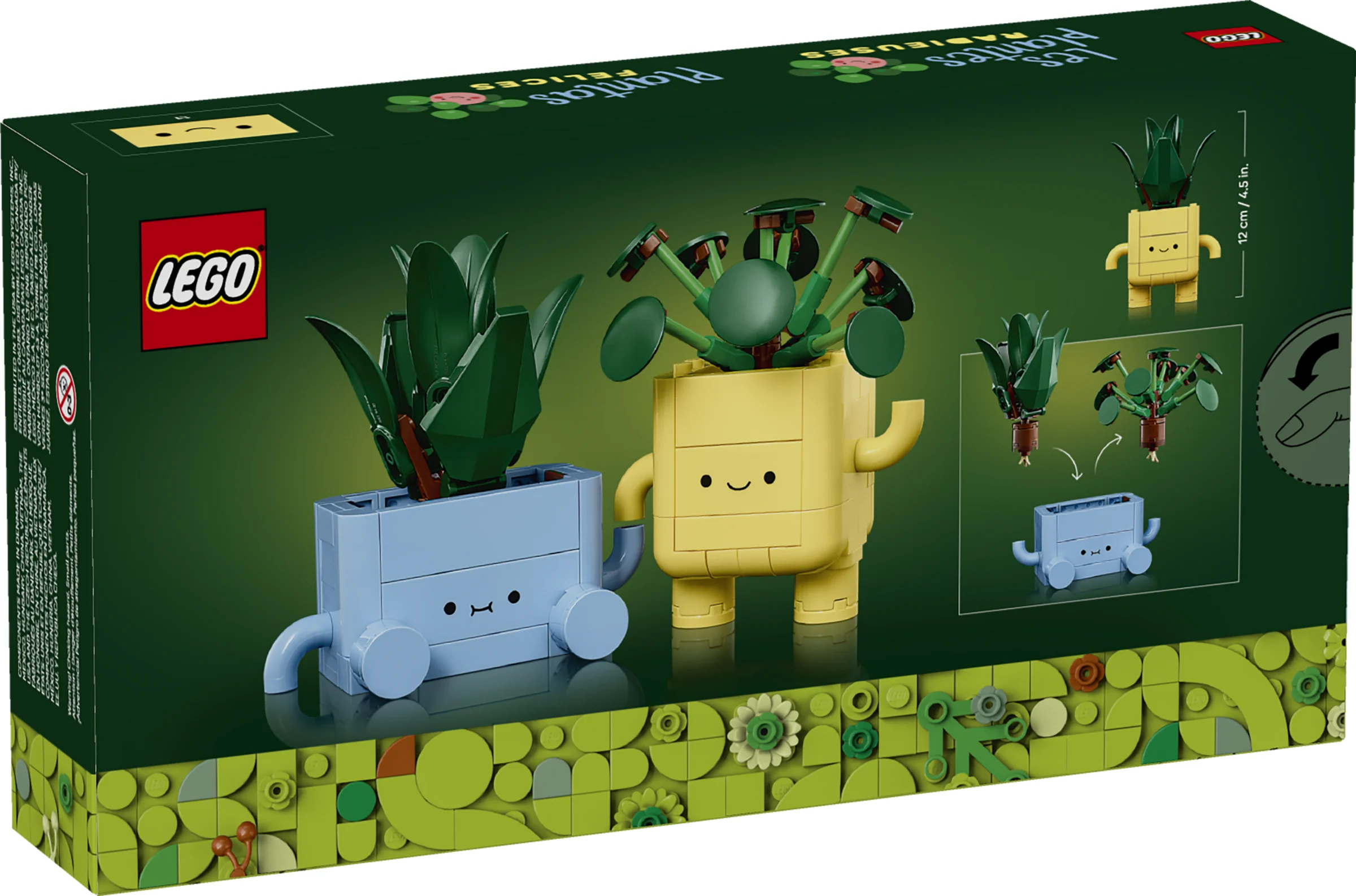 Imagine cu cutia setului LEGO 10349, cu plante și ghivece vesele, colorate și adorabile.