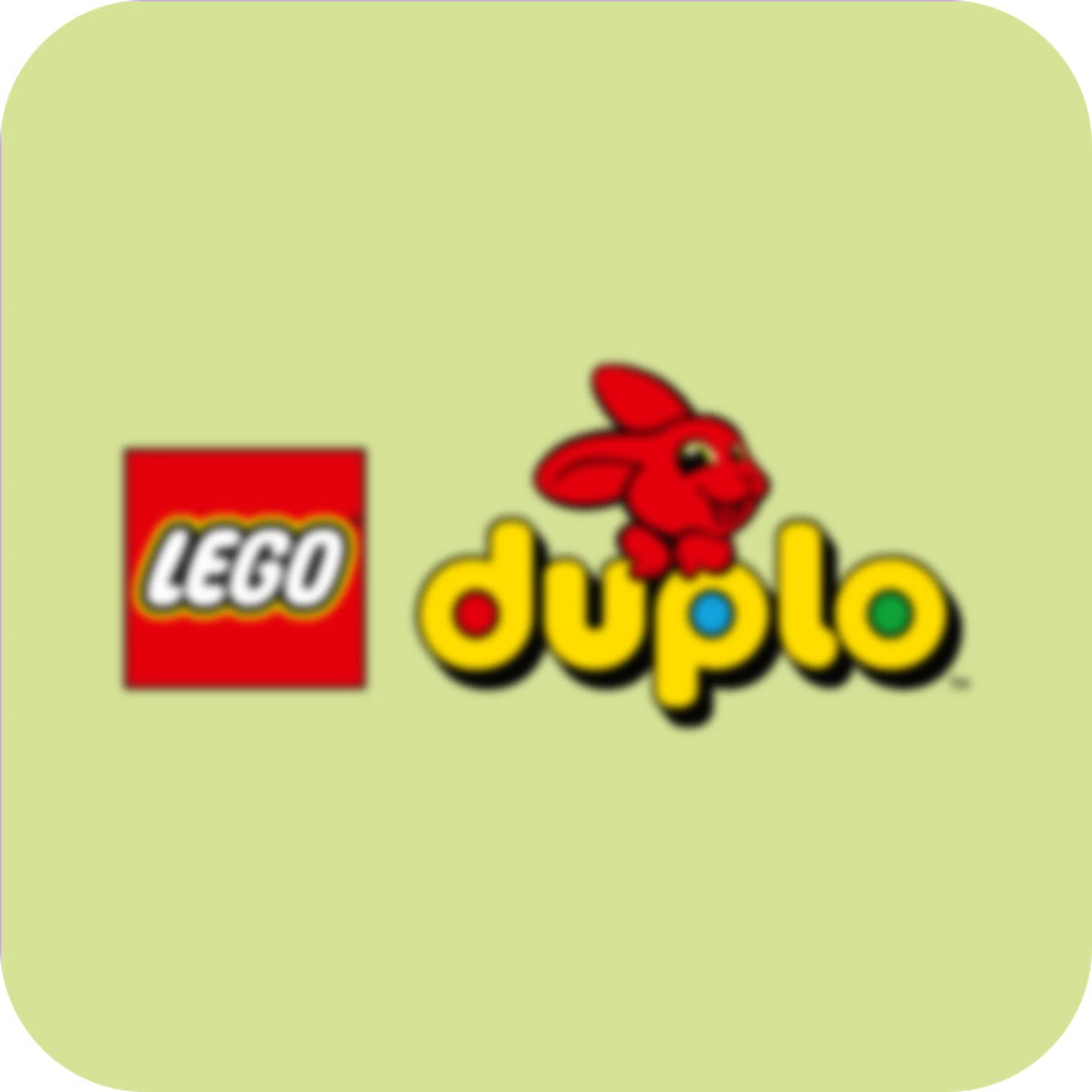 Logo LEGO Duplo, simbolizând jucării sigure și educative pentru cei mici.