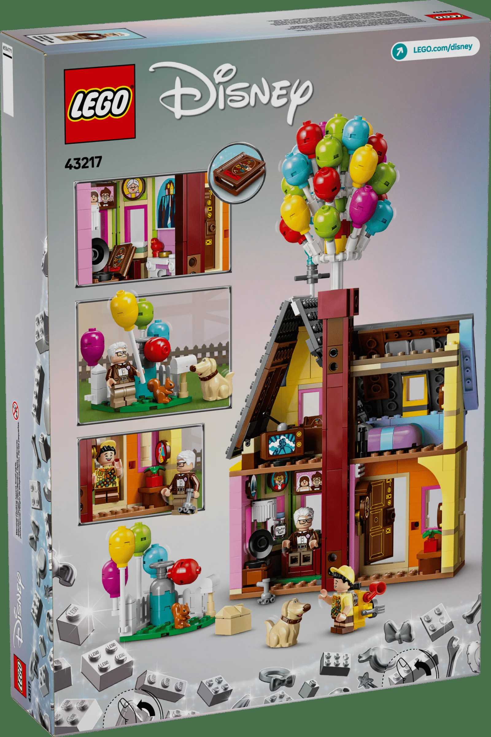Imagine cu spatele cutiei setului LEGO 43217 