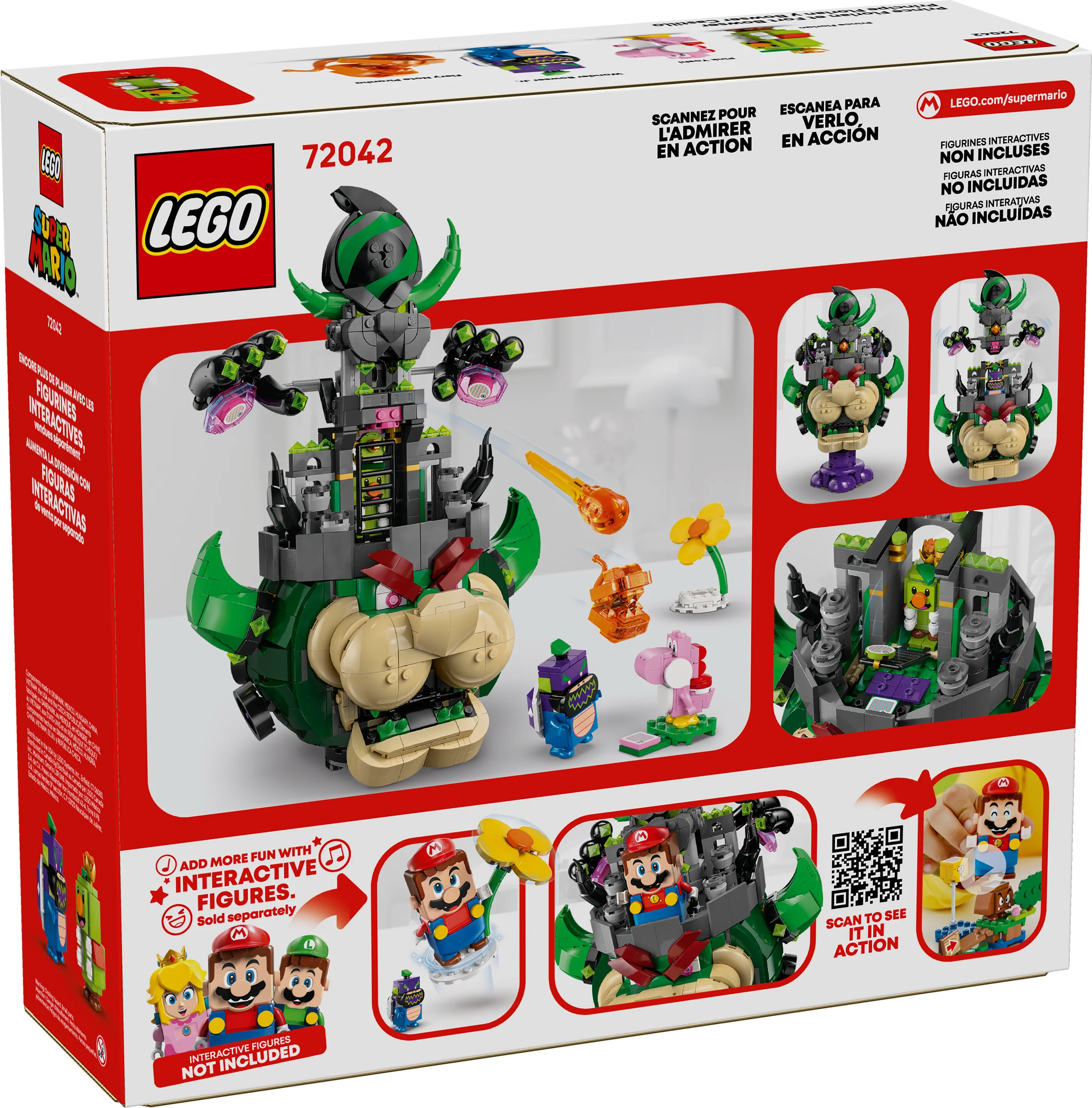 Imagine cu spatele cutiei setului LEGO 72042, prezentând modelul și caracteristicile acestuia.