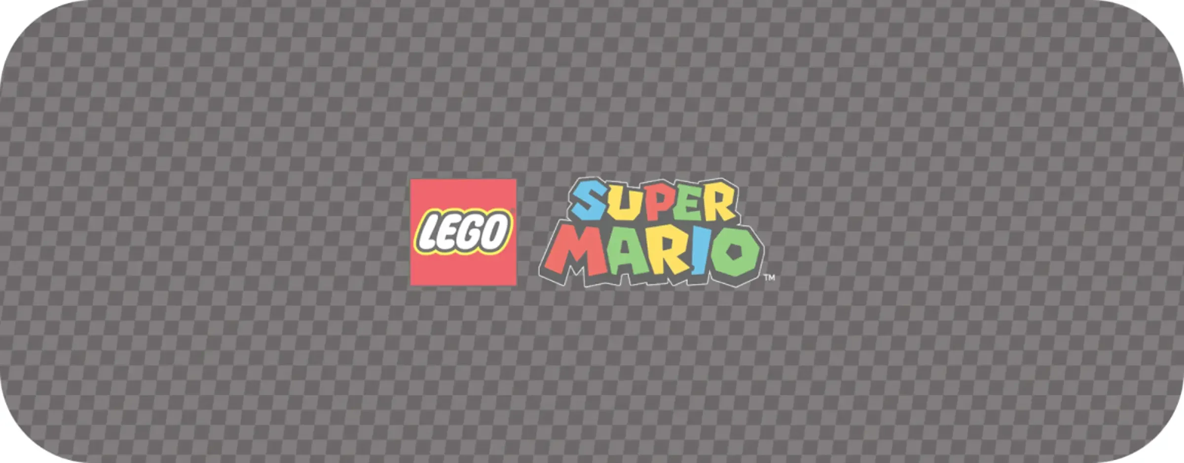 Logo-urile LEGO și Super Mario, viu colorate pe un fundal transparent.