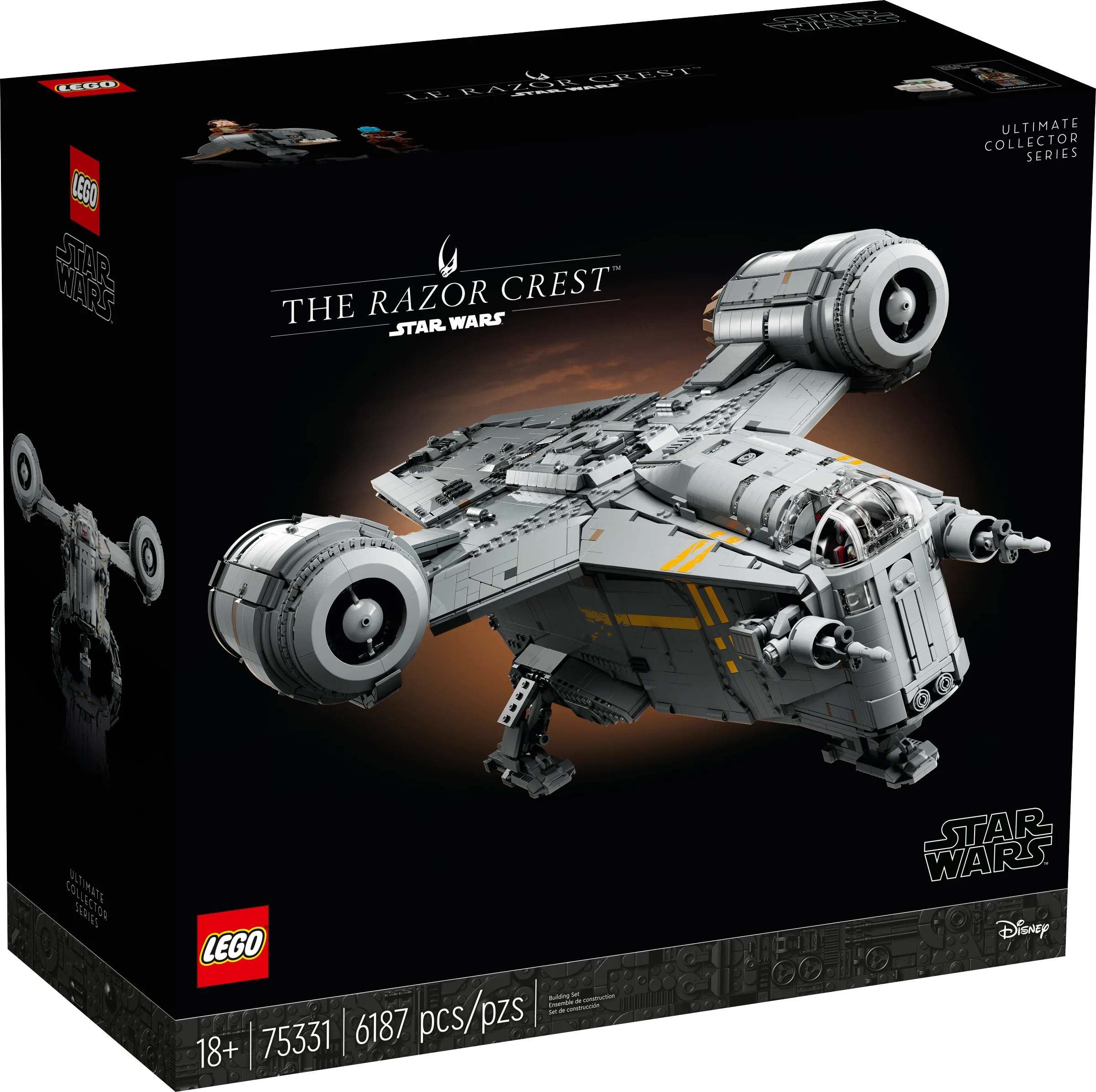 Cutia setului LEGO 75331, Razor Crest. Detalii despre model și informații despre set.