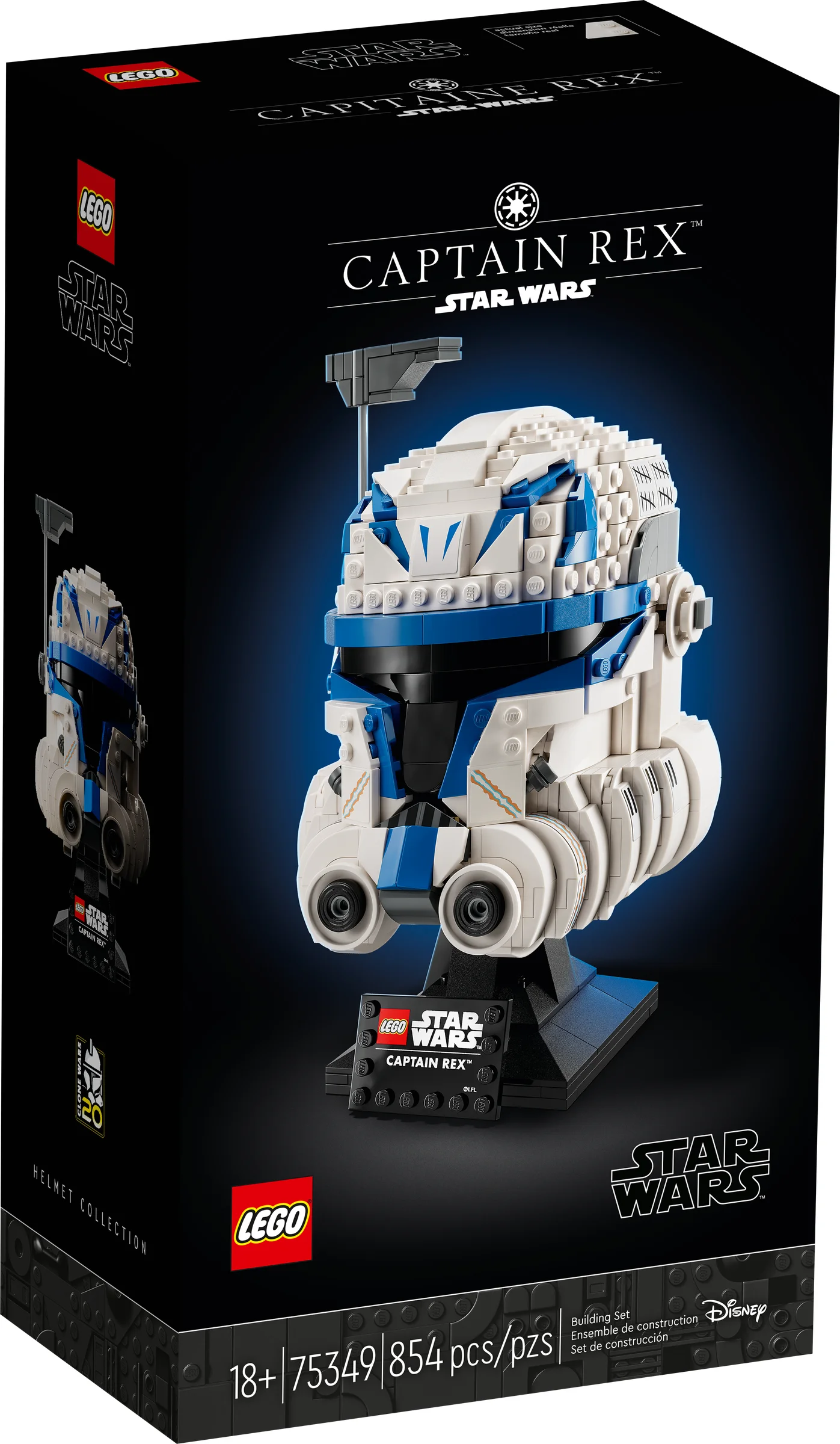 Cutia LEGO 75349 Căști Căpitanul Rex. Design detaliat și atractiv pentru fanii Star Wars.