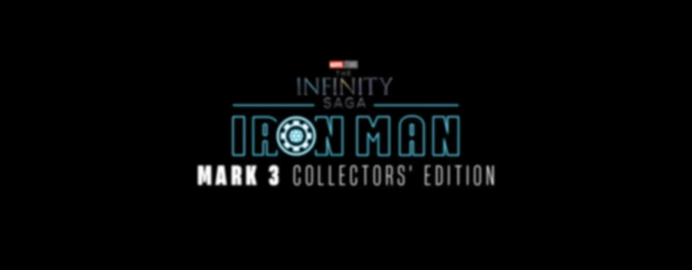 Logo-ul LEGO Iron Man Mark 3 Collectors' Edition, pe negru.