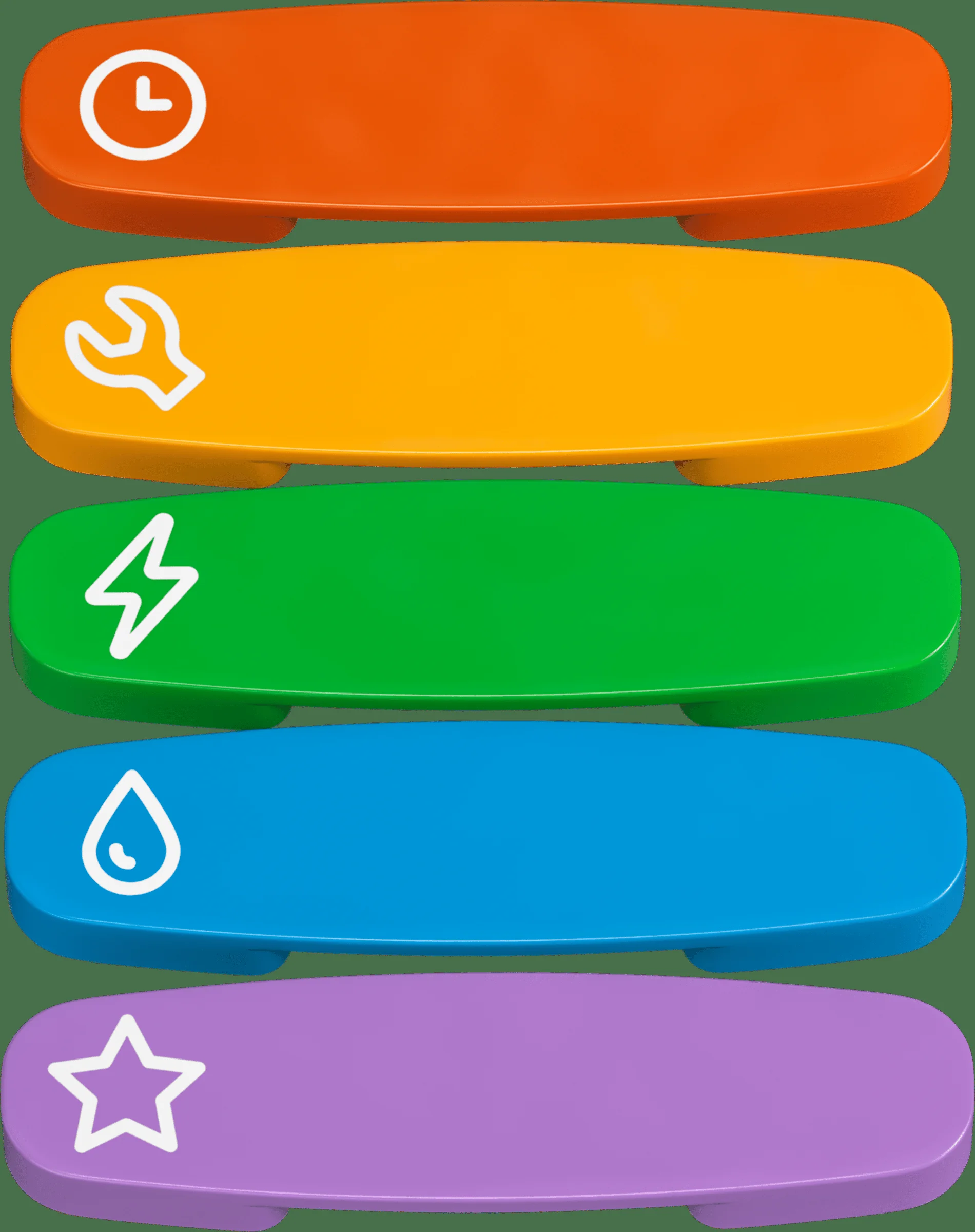Detalii despre cărămizi Duplo interactive: timp, cheie, fulger, picătură, stea.