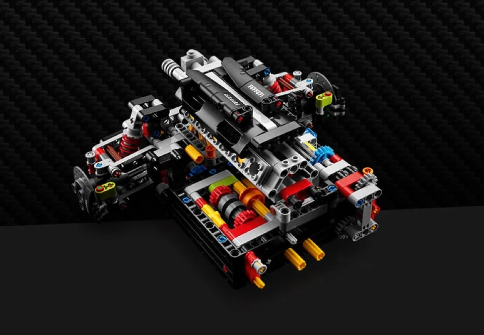 Detalii de construcție interne ale modelului Ferrari Daytona SP3 Technic.