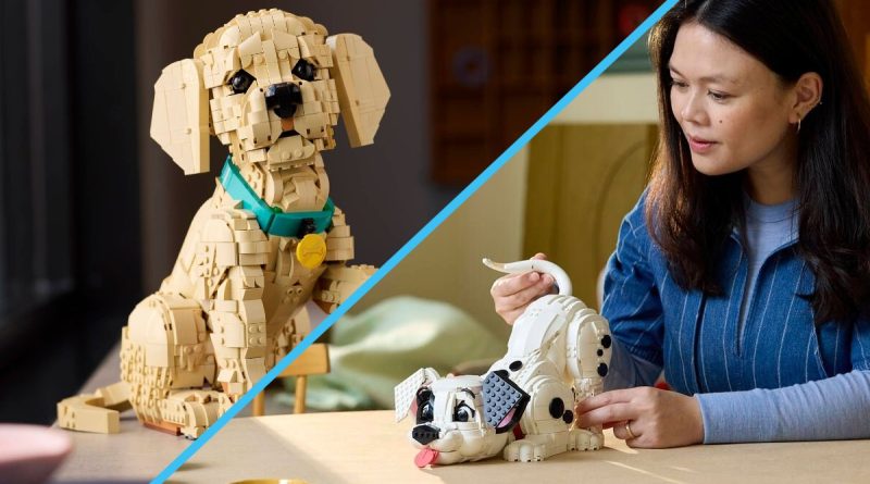 LEGO lansează 11384 Golden Retriever Puppy: Detalii despre construcție și limitările de articulare față de setul 101 Dalmatians