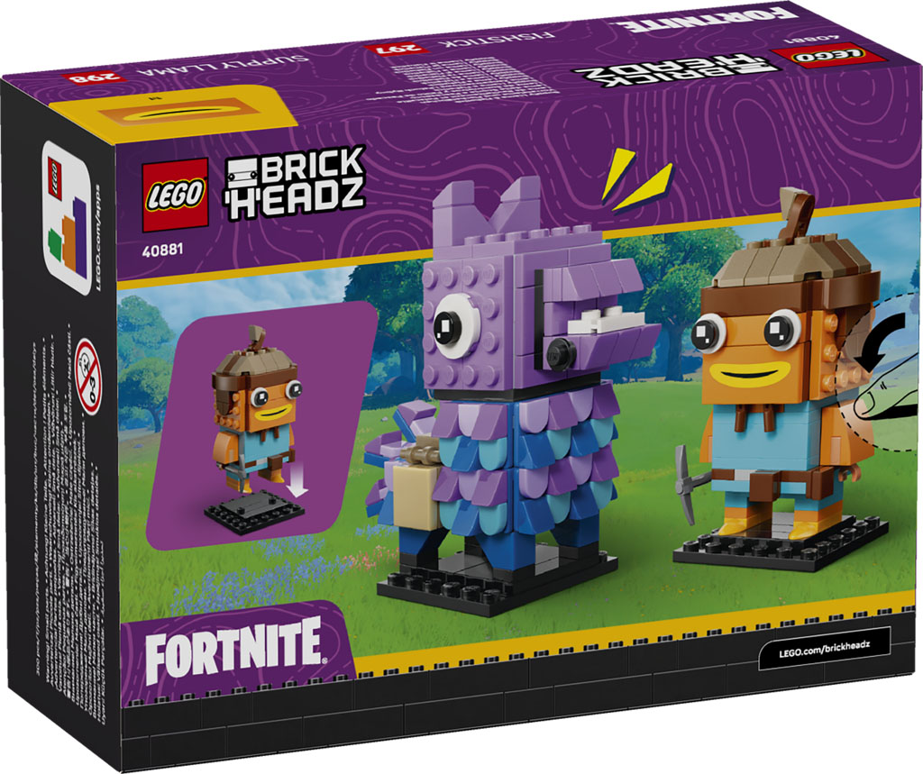 LEGO lansează noul set BrickHeadz Fortnite Supply Llama & Fishstick Figures (40881)