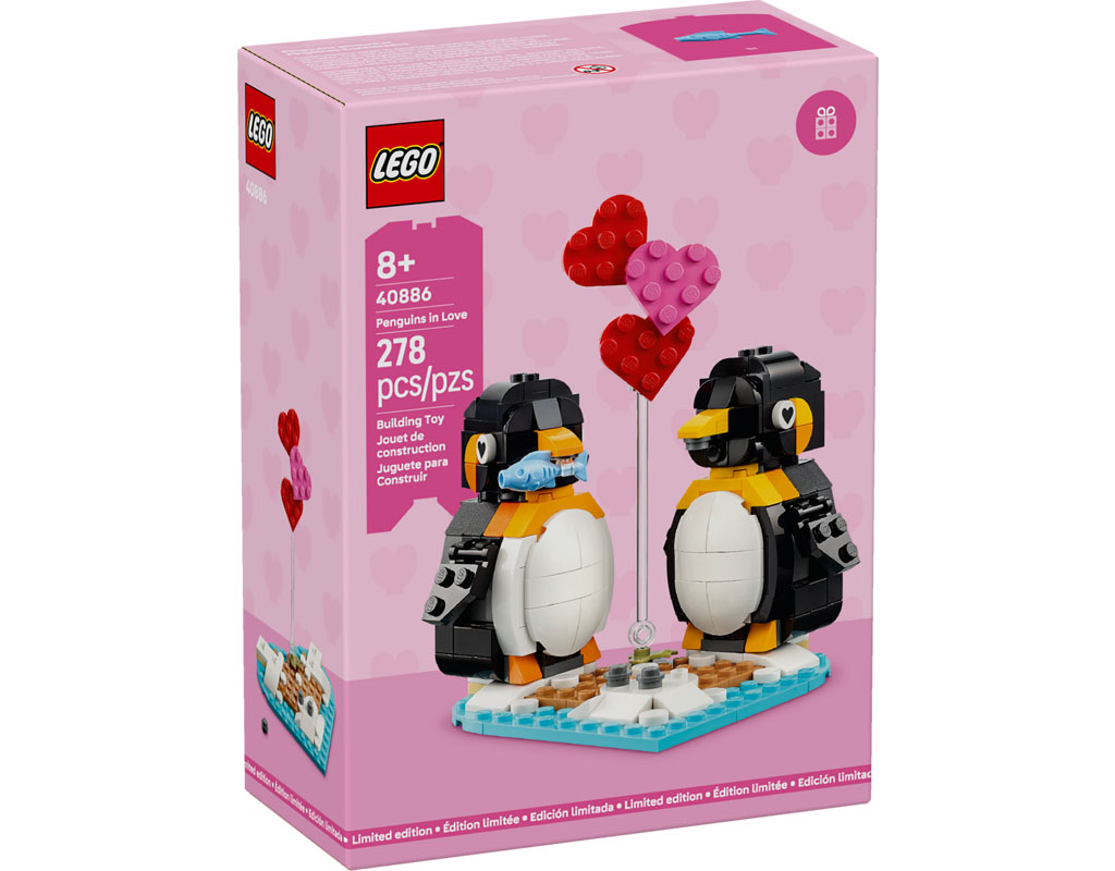 LEGO anunță noul set Penguins in Love (40886): Un cadou plin de dragoste pentru Valentine’s Day