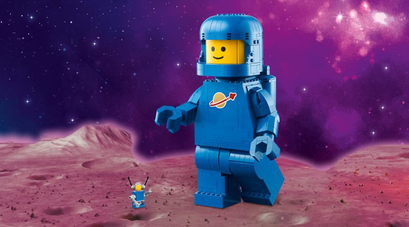 Detalii noi despre 40921 Up-Scaled Blue Astronaut Minifigure: O noutate surprinzătoare pentru fanii Classic Space