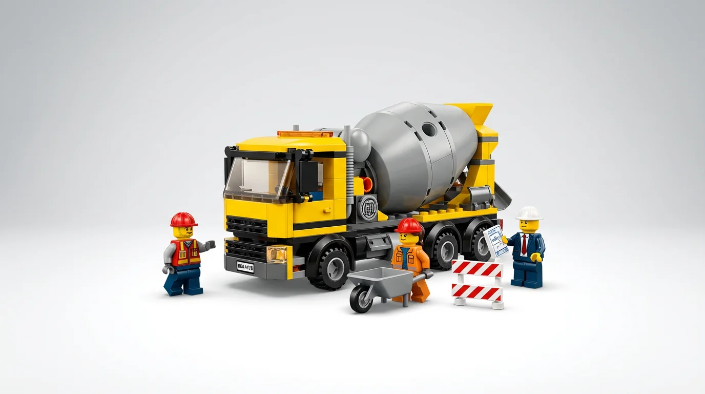 LEGO 60478 City Betoniera - setul complet construit