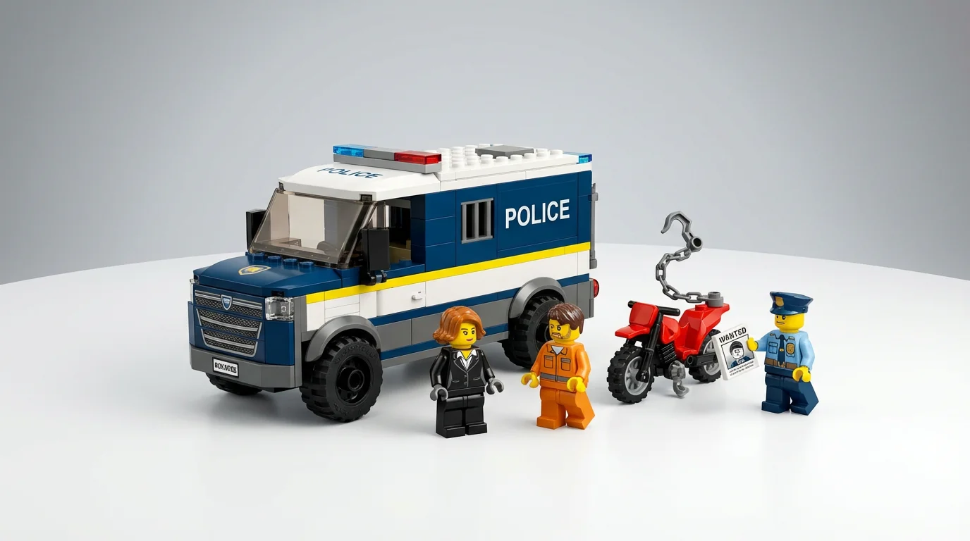 LEGO 60479 Duba de Transport Prizonieri - setul complet construit