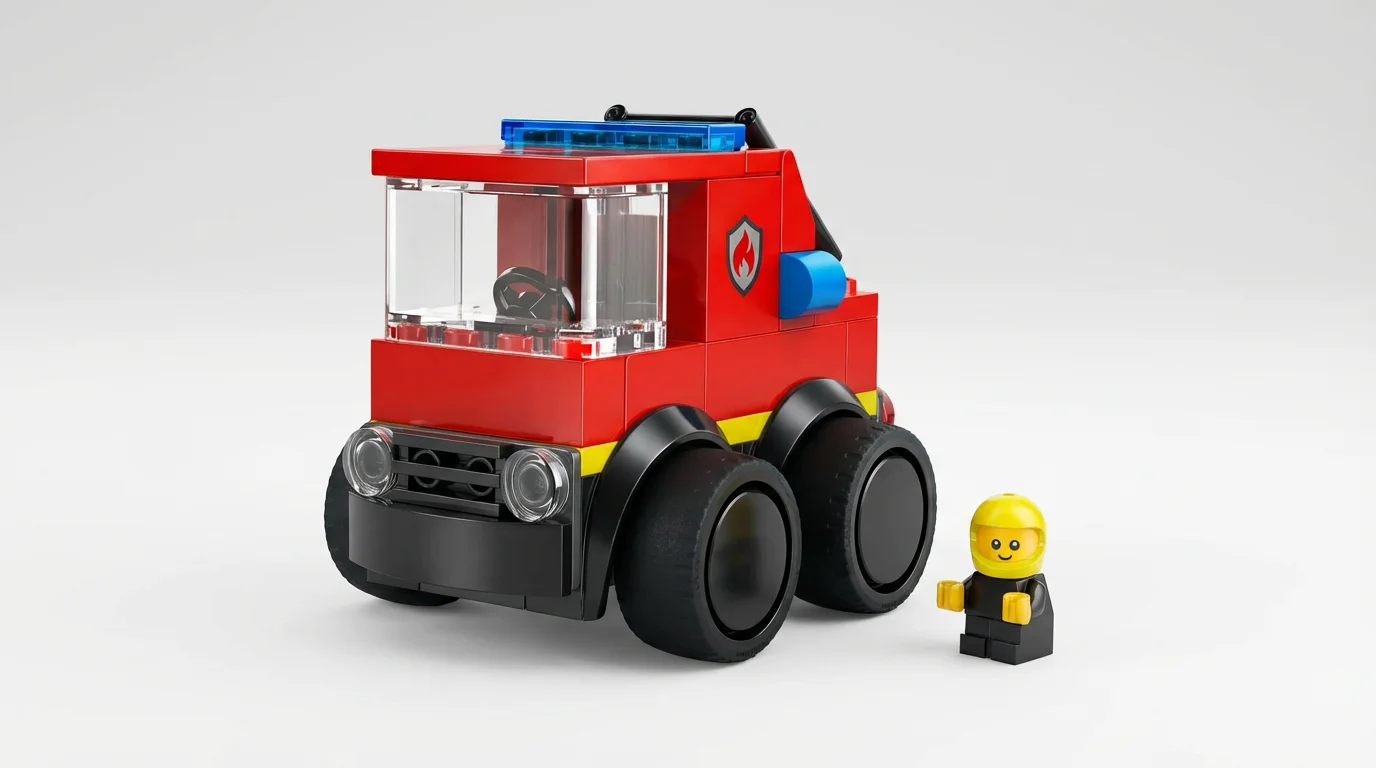 LEGO 60482 LEGO® City Mașina de Pompieri - setul complet construit