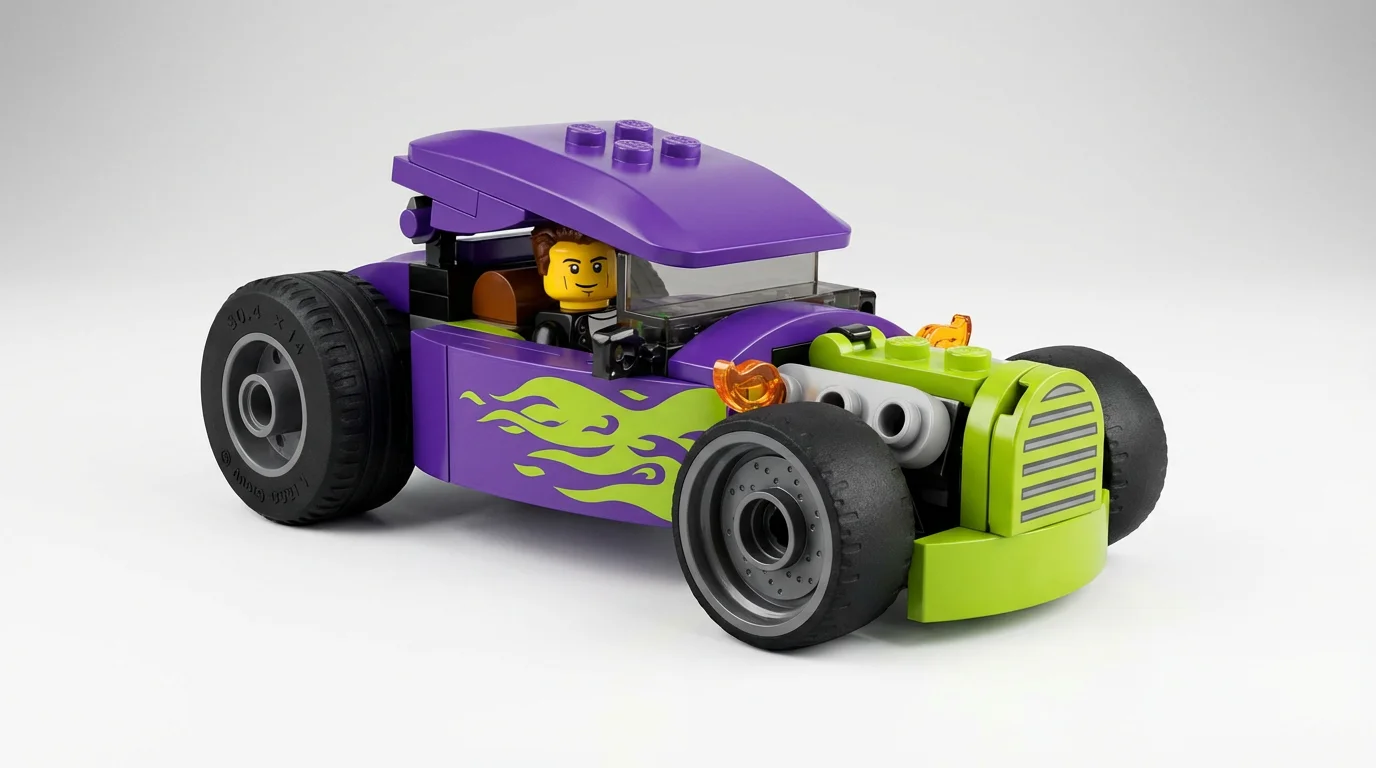 LEGO 60485 Hot Rod - setul complet construit
