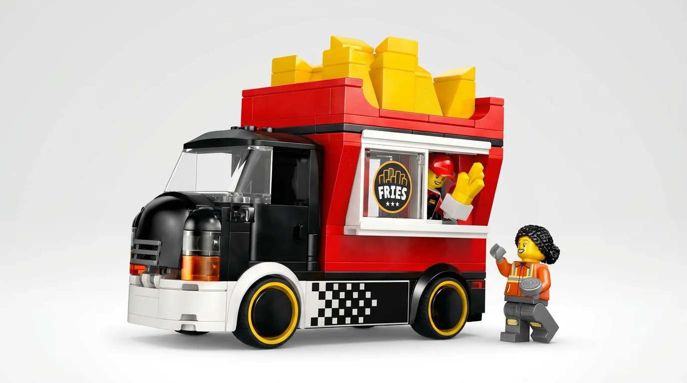 LEGO 60488 Camioneta cu Cartofi Prăjiți - setul complet construit