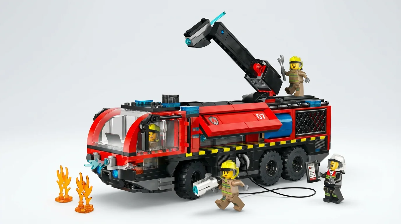 LEGO 60499 Autospeciala de Pompieri pentru Aeroport - setul complet construit