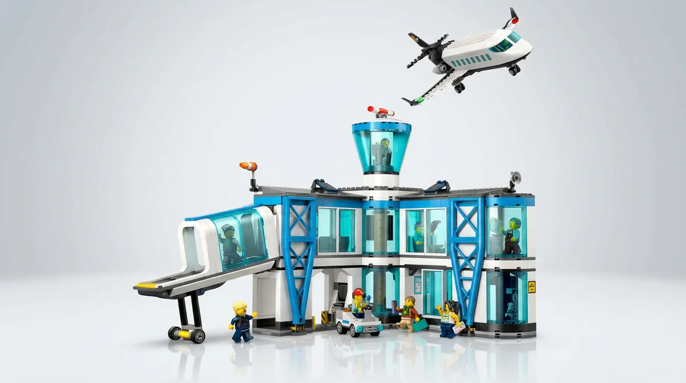 LEGO 60502 Aeroport cu Avion - setul complet construit