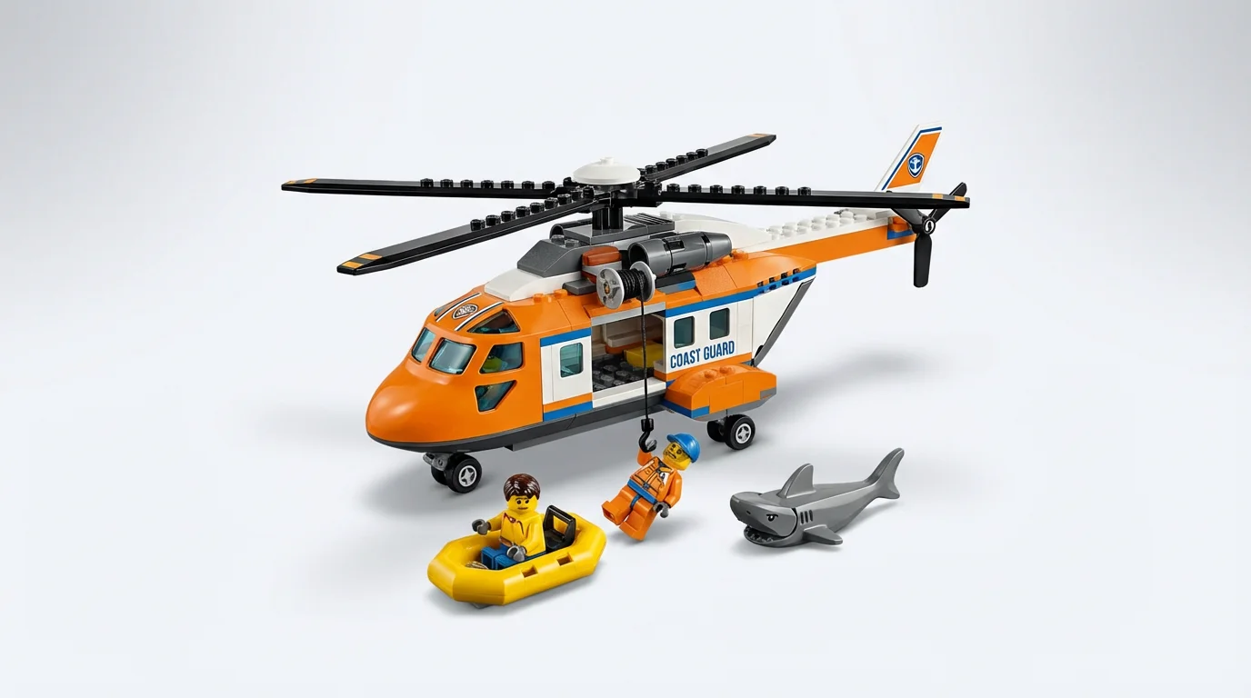 LEGO 60503 Elicopterul Gărzii de Coastă - setul complet construit