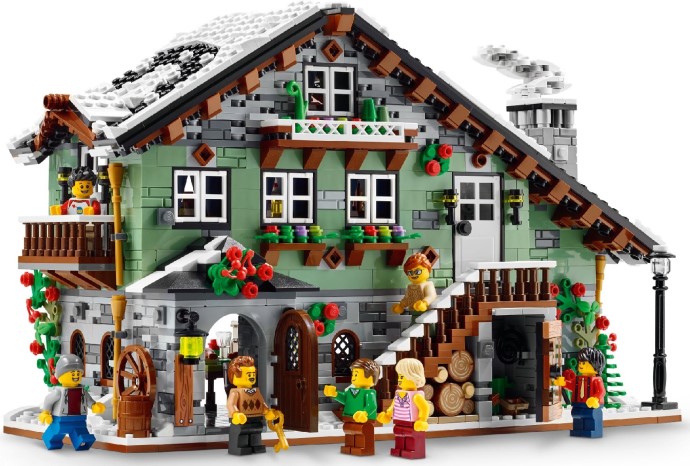 Setul LEGO 910004 Winter Village Post Office reprezentând un oficiu poștal înzăpezit cu mașină poștală.