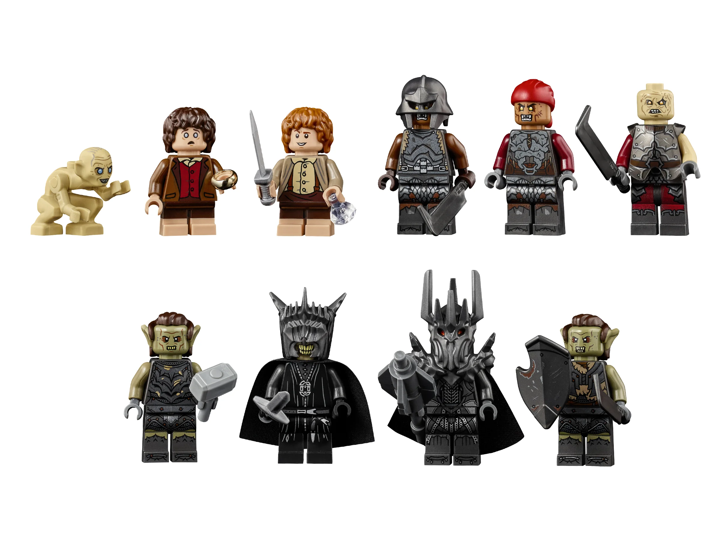 Prezentare detaliată a minifigurinelor LEGO Lord of the Rings: Barad-dûr.
