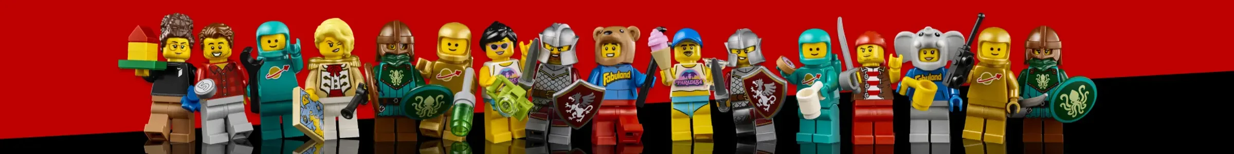 Prezentare cu detaliu a minifigurinelor incluse în setul LEGO Ideas 21358.