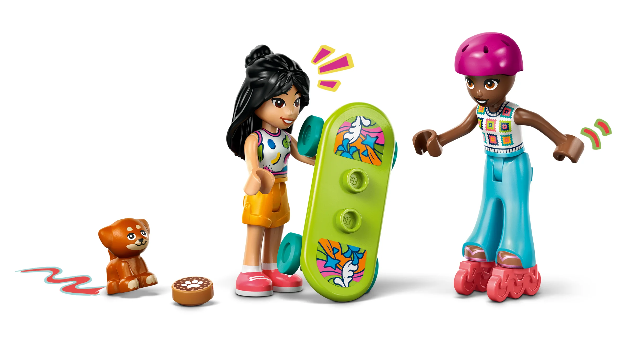 Imagine cu minifigurinele și accesoriile din setul LEGO Friends 42659.