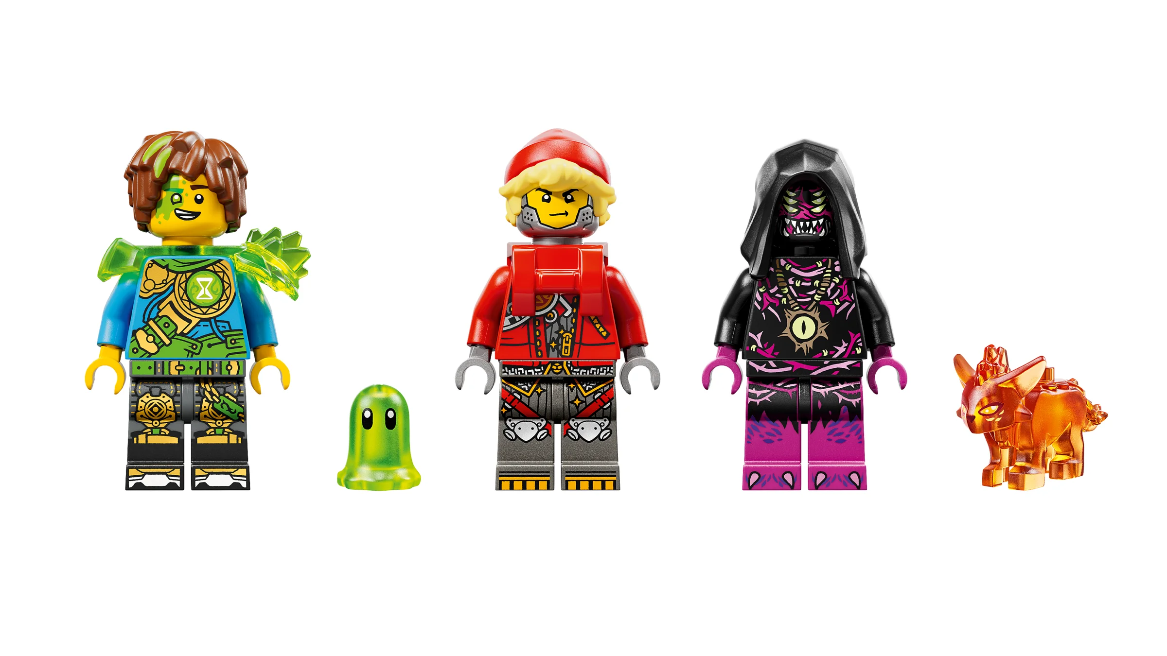 Imagine detaliată cu minifigurinele și animalul de companie din setul Lego Dreamzzz 71513.