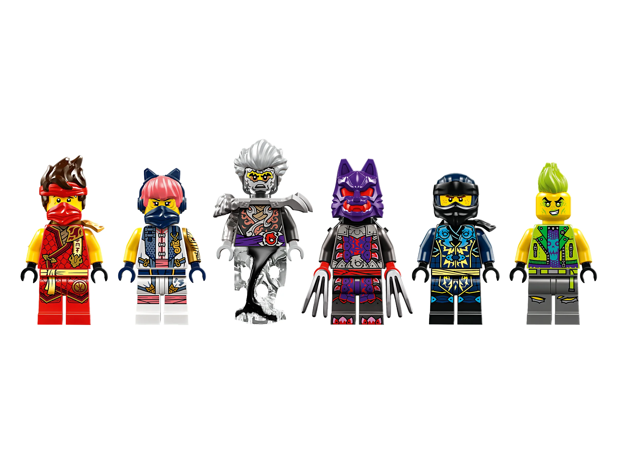 Prezentare detaliată a minifigurinelor LEGO Ninjago din setul 71818.