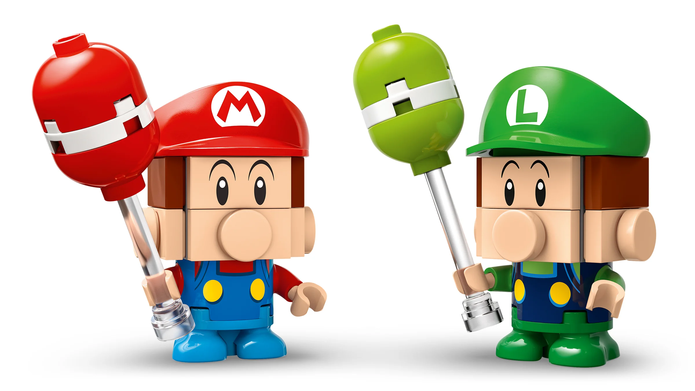 Mario și Luigi bebeluși LEGO cu zornăitoare. Setul 72034.