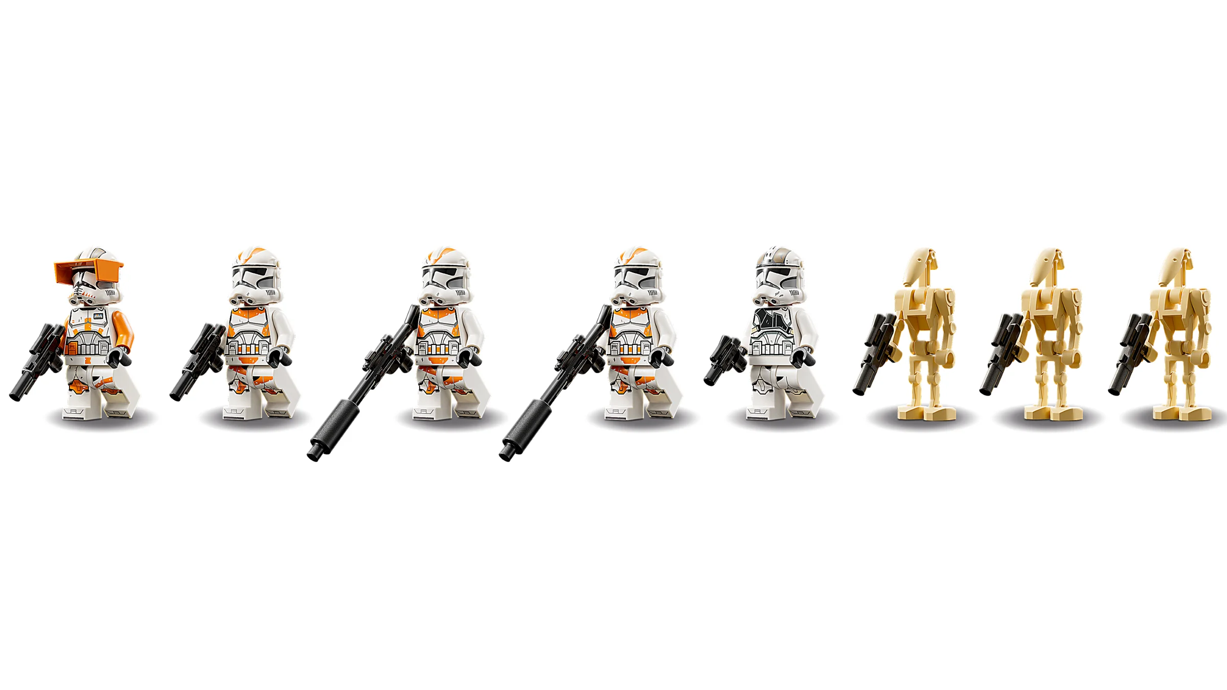 Prezentare minifigurine AT-TE Walker: Clone Troopers și Droizi de Bătălie.
