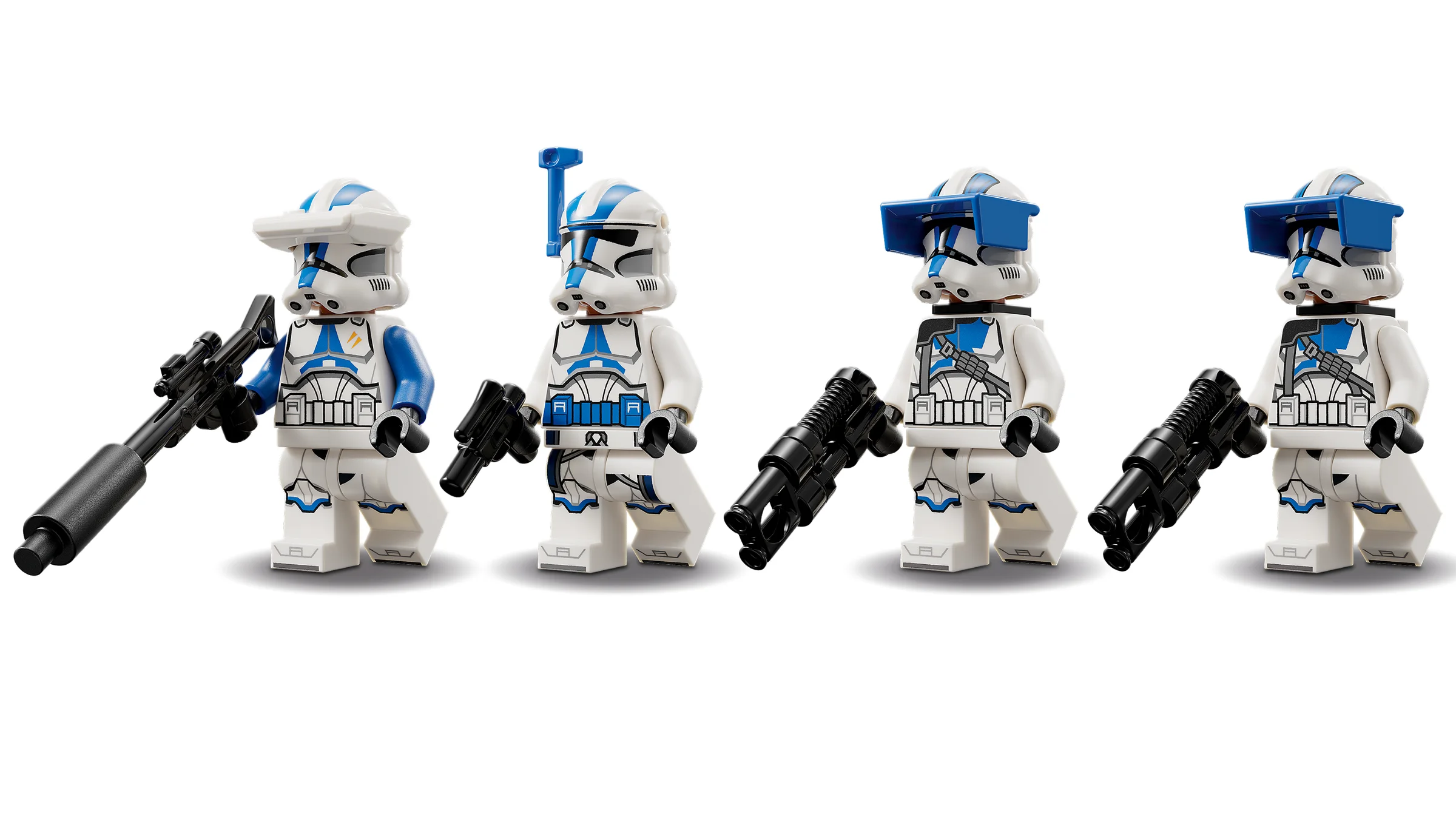 Patru figurine detaliate ale soldaților clona din Legiunea 501, cu accesorii și arme.