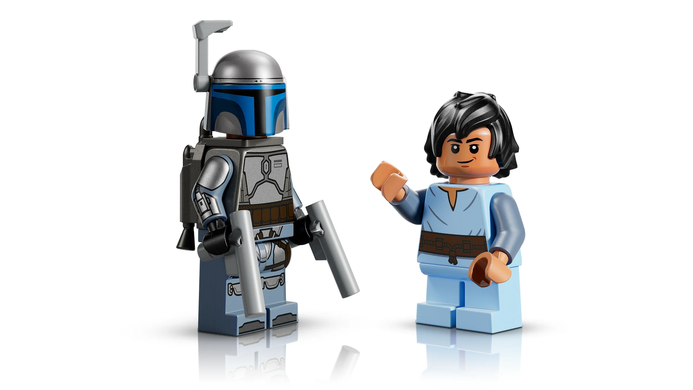 Imagine cu minifigurinele Jango Fett și Boba Fett din setul LEGO 75409.