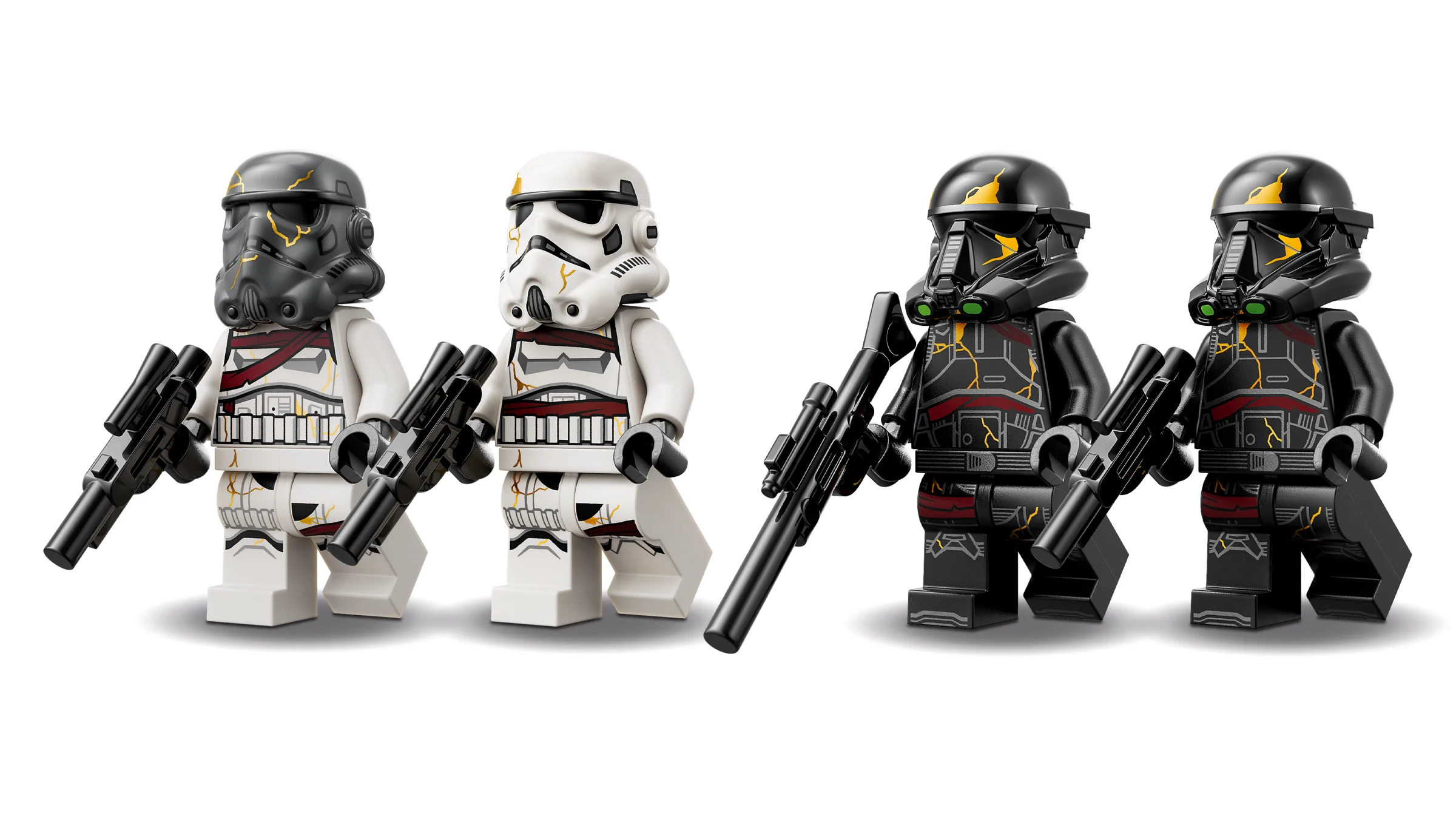 Imagine cu minifigurinele Death Trooper și Night Trooper. Detaliu al personajelor.