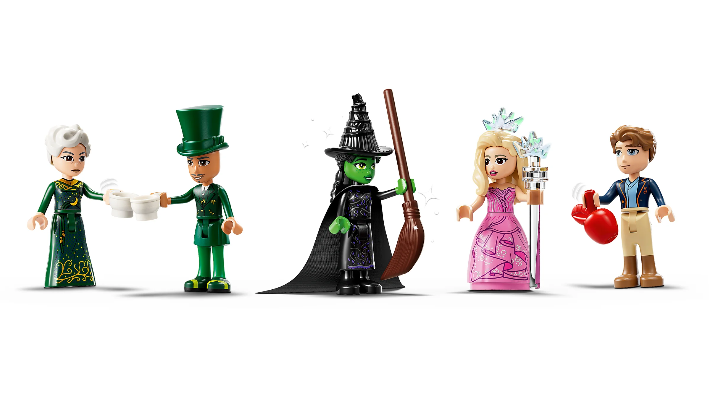 Prim plan cu minifigurinele LEGO din setul
