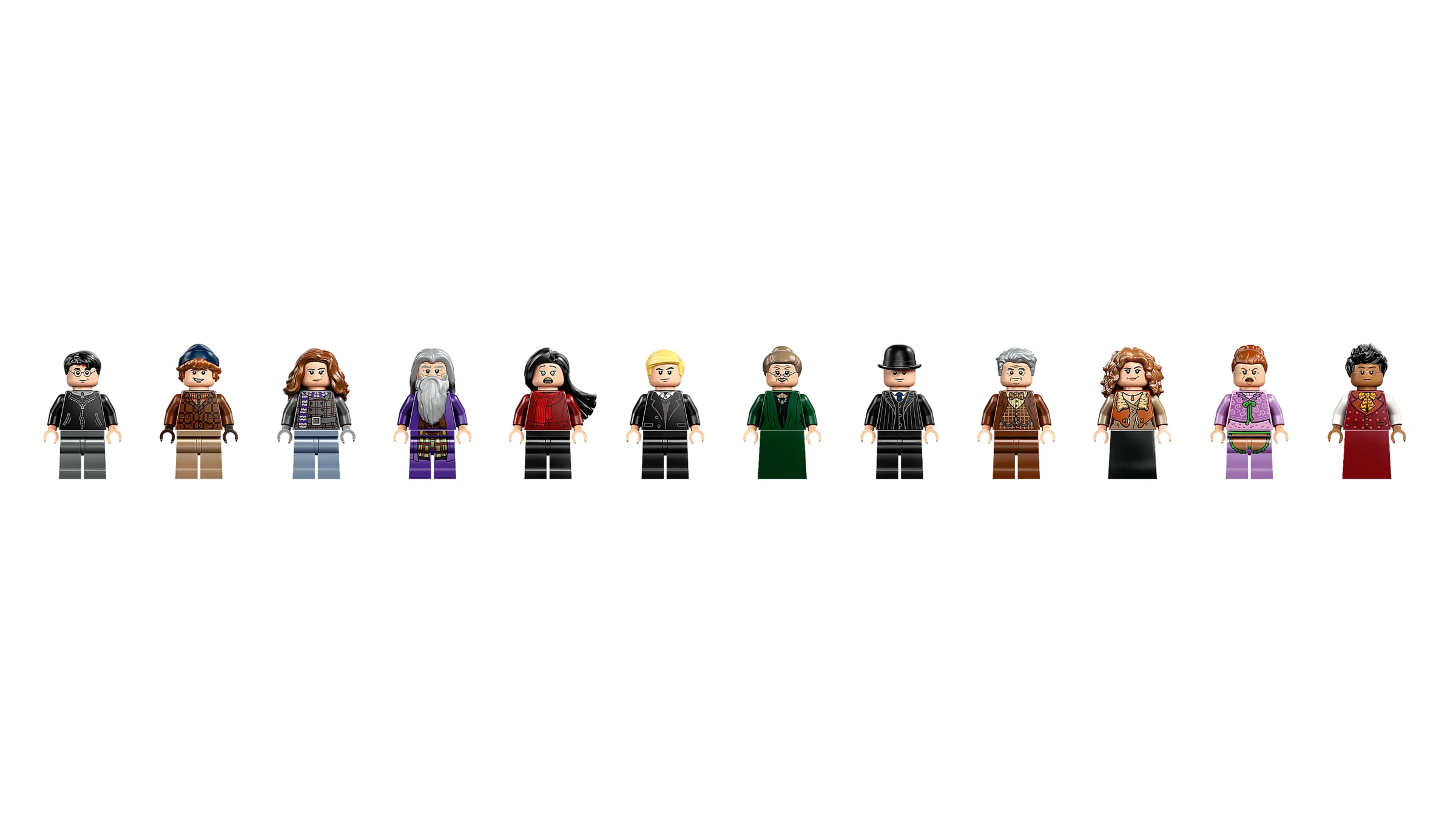 Prezentare a minifigurinelor LEGO din setul Hogsmeade Village.