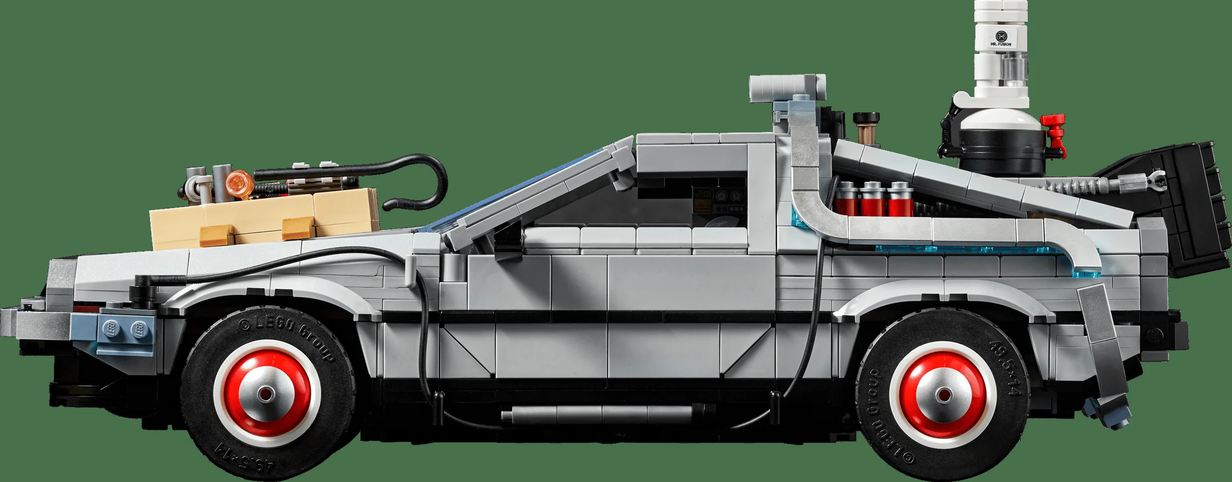 Detalii ale mașinii timpului DeLorean din 