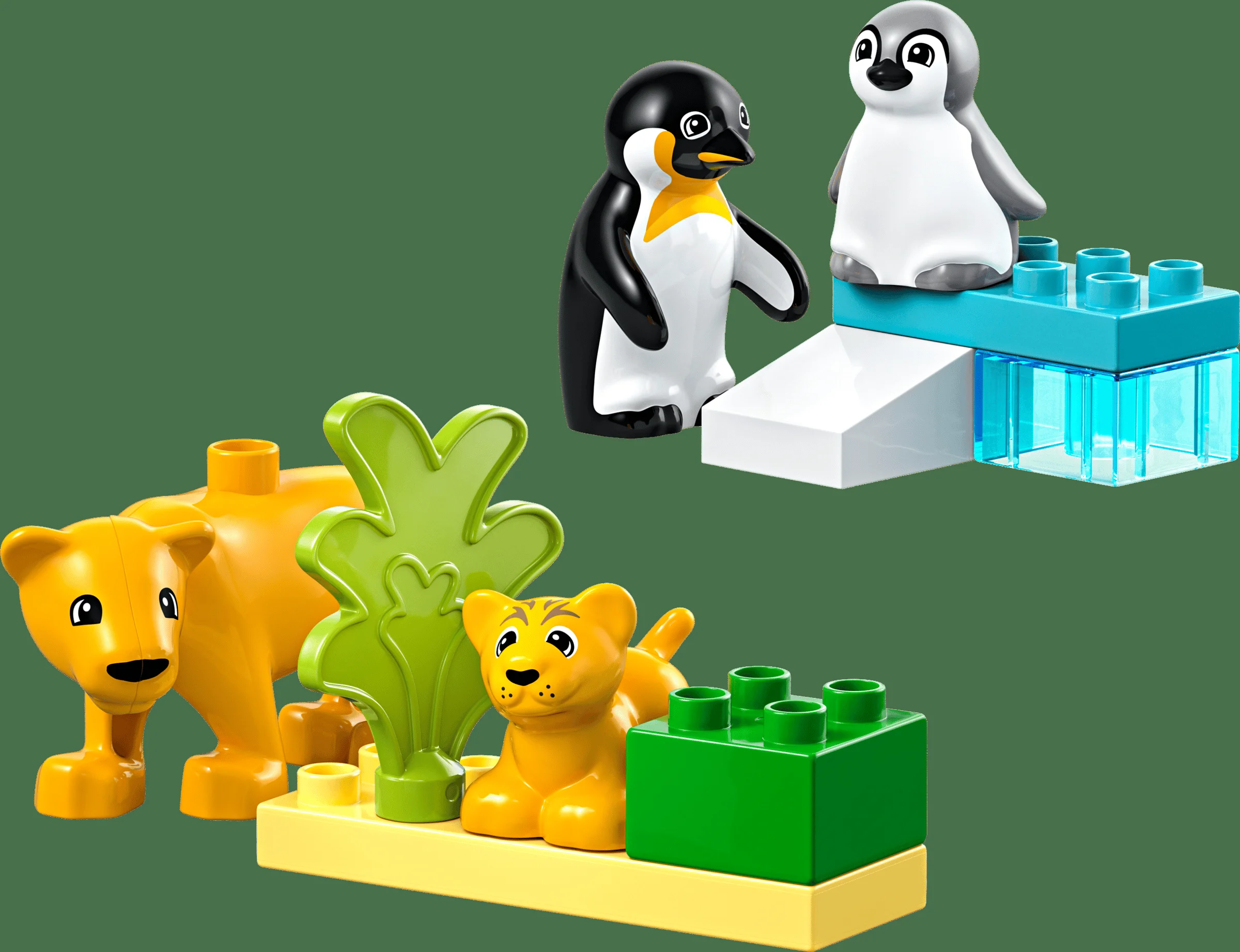 LEGO 10442 - LEGO 10442 Familii de animale sălbatice: Pinguini și Lei - O primă aventură Duplo