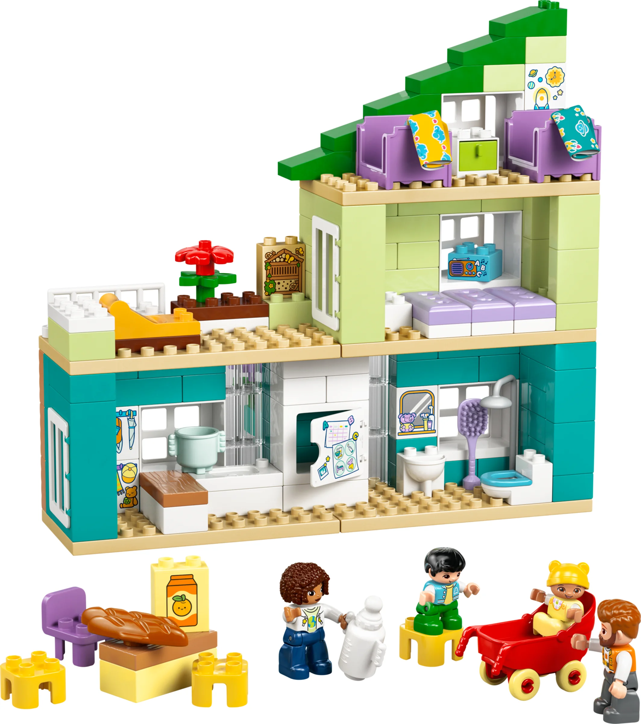 LEGO 10470 - LEGO 10470 Casă modernă de familie cu figurine: O lume a jocului pentru preșcolari
