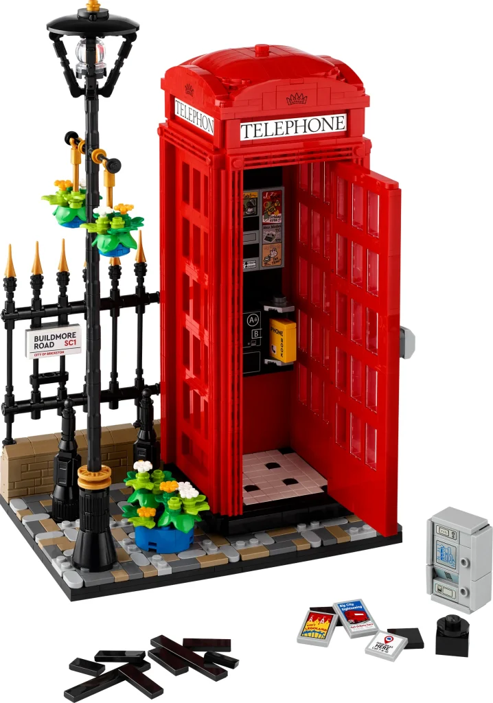 LEGO 21347 - LEGO Ideas 21347 Cabina Telefonică Roșie Londoneză: Un Simbol Britanic din Cărămizi