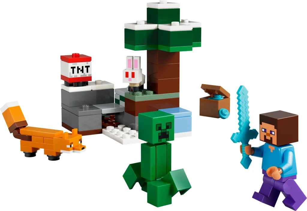 LEGO 21583 - LEGO Minecraft 21583 Aventura lui Steve în Taiga: O Explorare Compactă