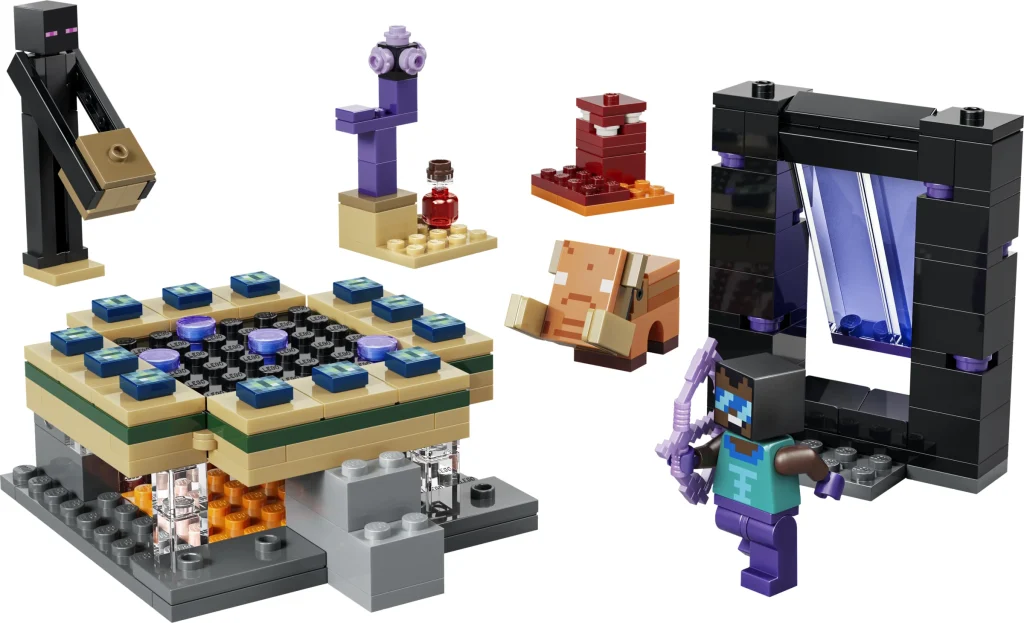 LEGO 21584 - LEGO 21584 Călătorie prin Portalurile Nether și End: O Aventură Interdimensională