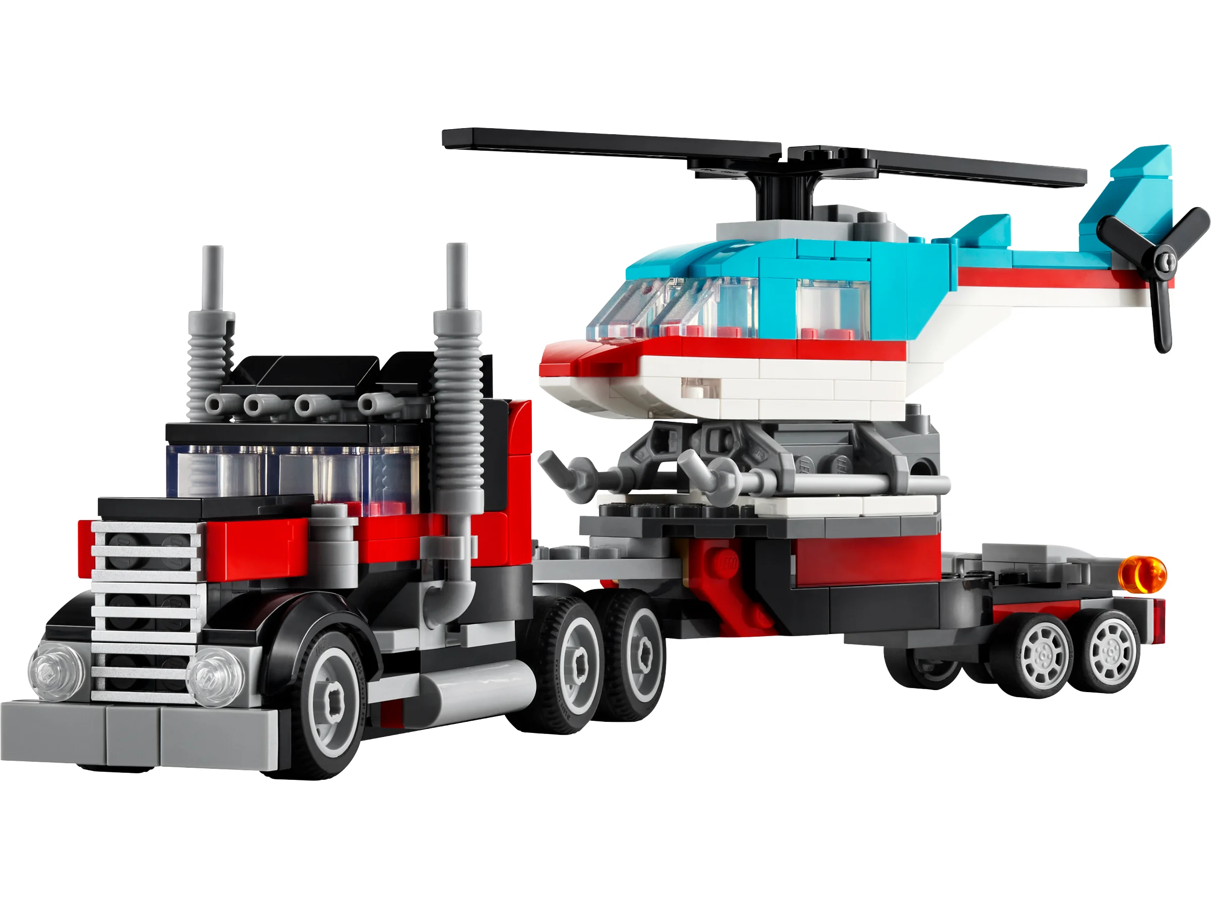 LEGO 31146 - LEGO 31146 Camion cu Platformă și Elicopter: Analiză Completă 3-în-1