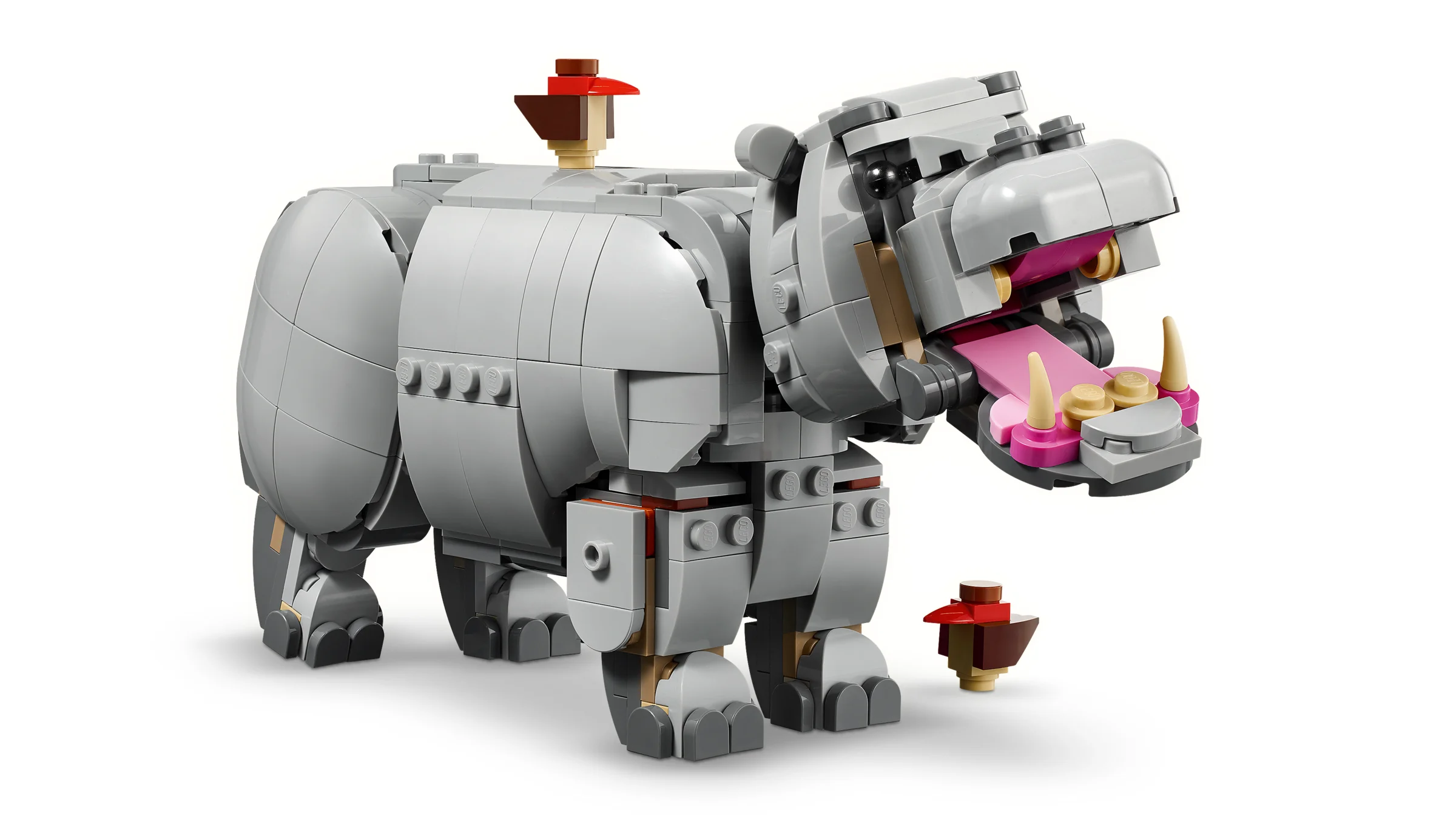 Imagine cu rinocerul LEGO Majestic (31171), arătând detaliile construcției și aspectul general.