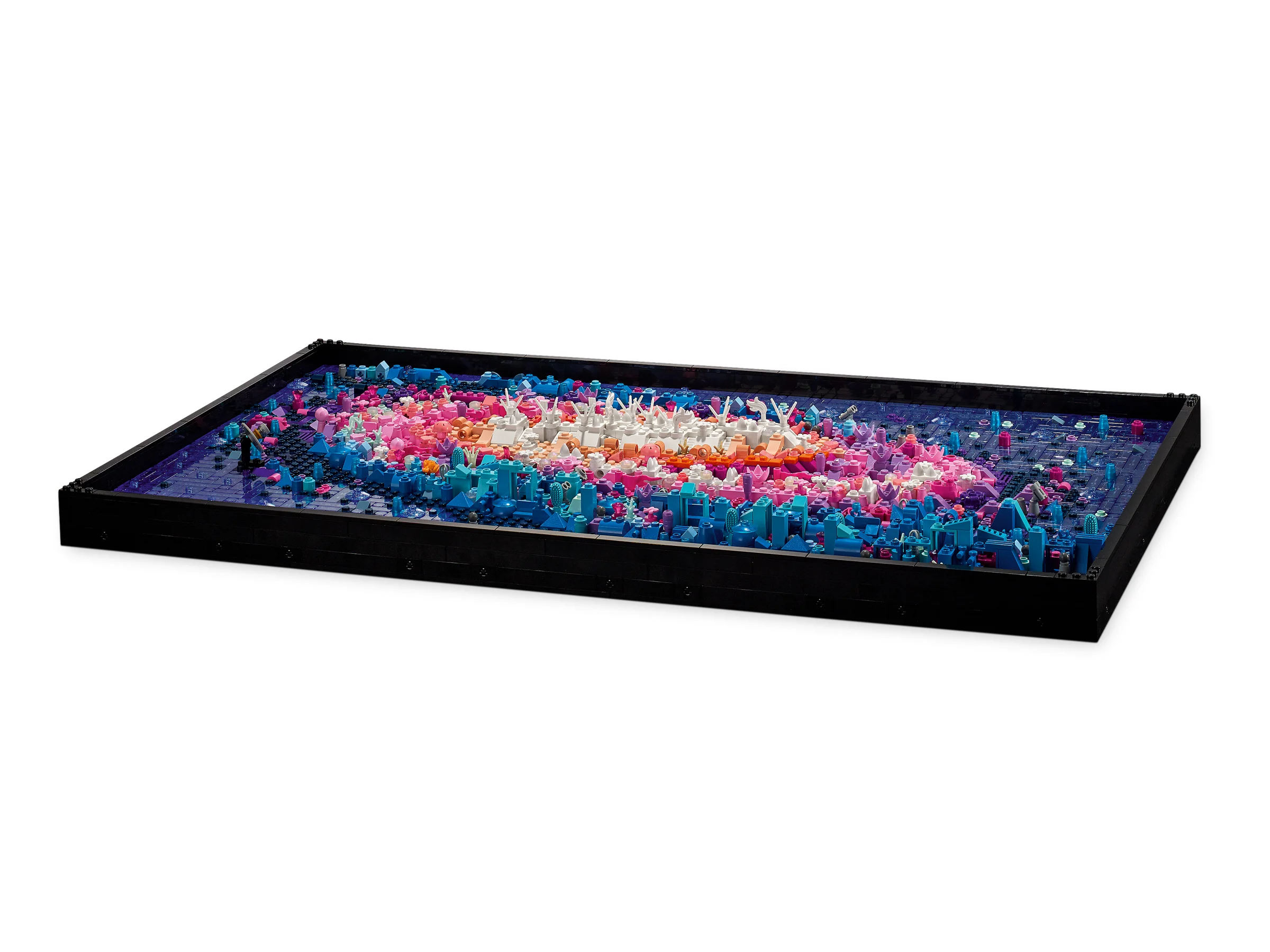Imagine cu modelul finalizat al galaxiei Calea Lactee (31212), o operă de artă LEGO.