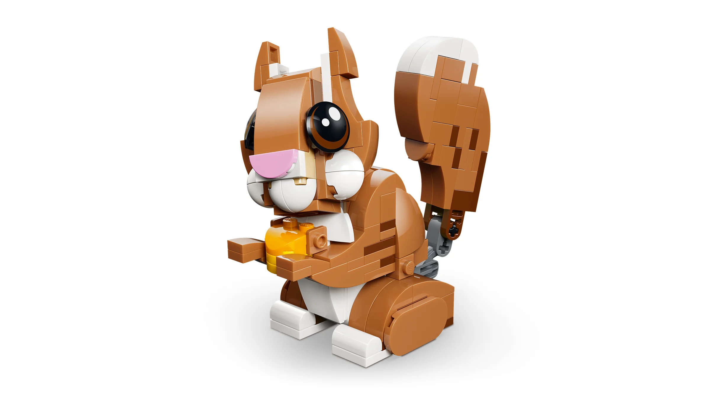 Imagine detaliată a veveriței construite din LEGO, setul Creator 31382.