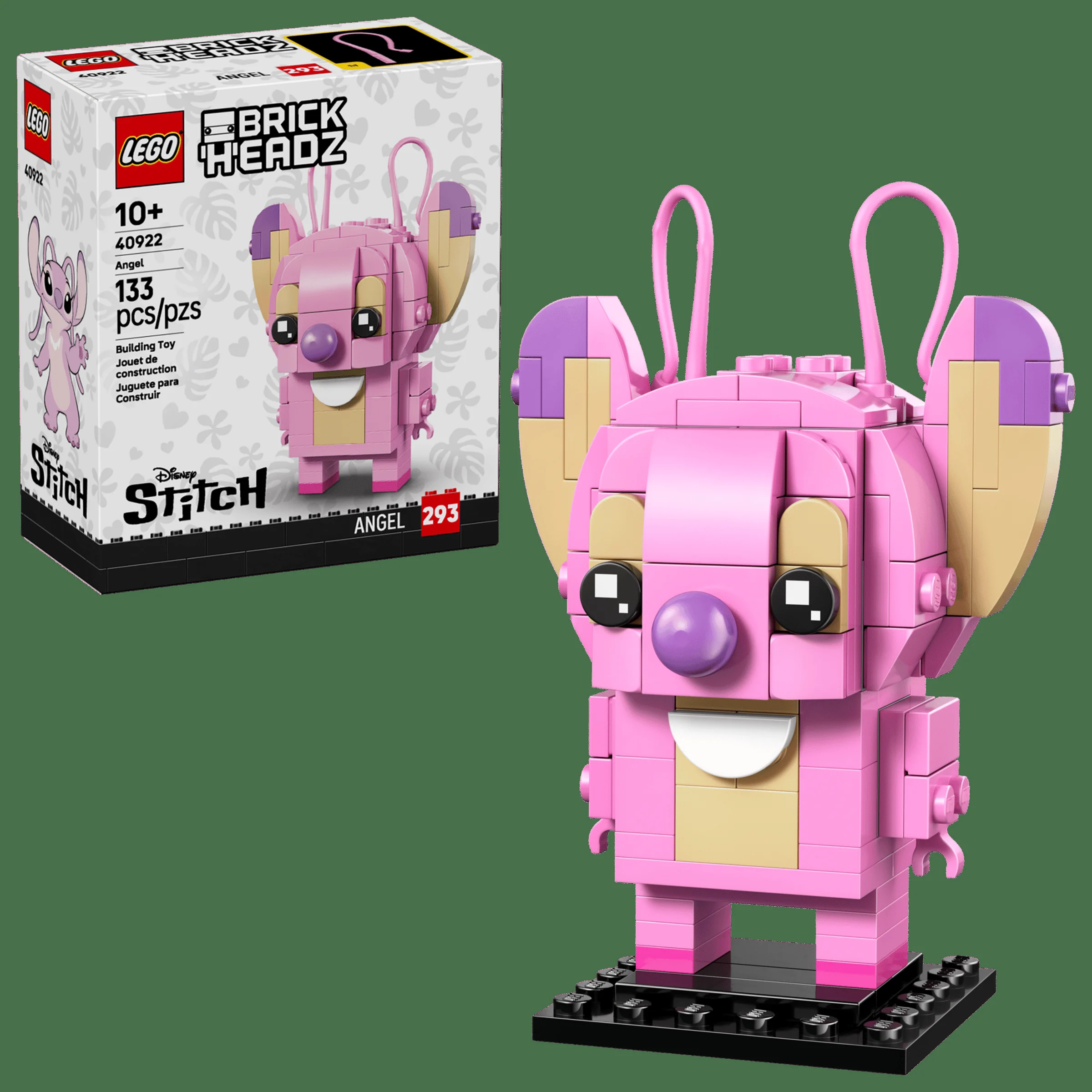 Imagine cu setul LEGO BrickHeadz 40922 Angel, care include modelul construit și cutia produsului. O prezentare detaliată.